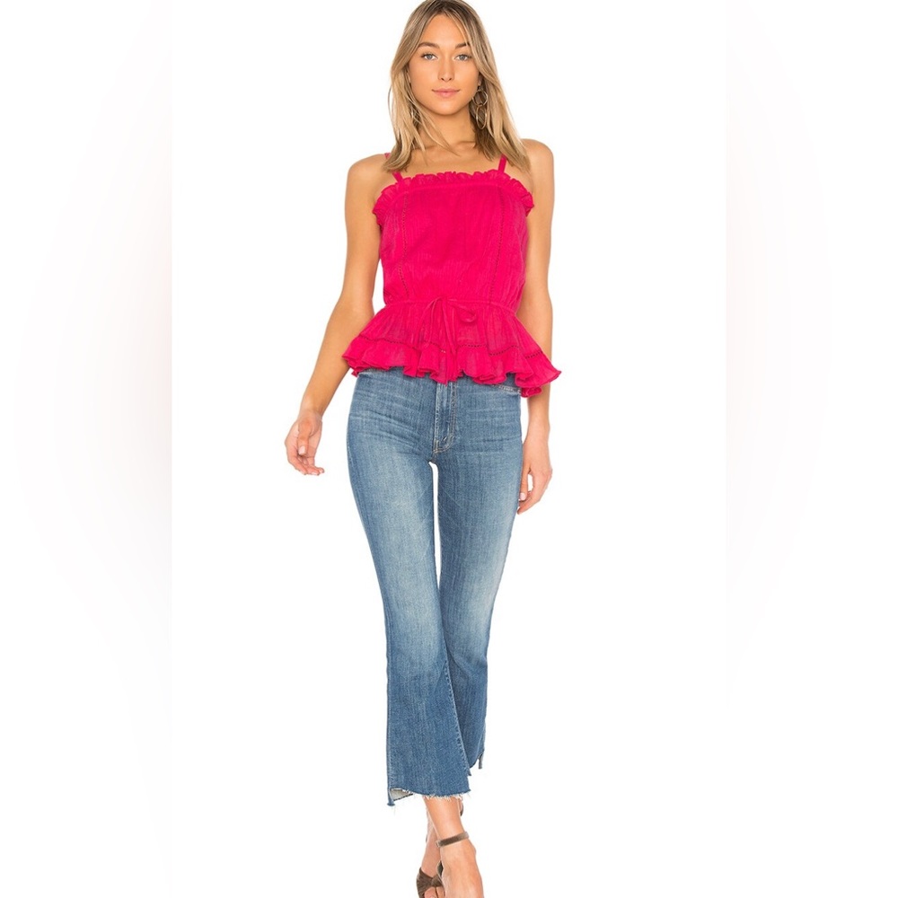 Lovers + friends pink Carmen tank top size medium